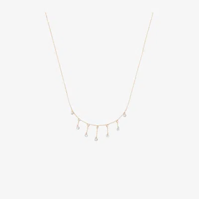 Persée 18k Yellow Gold Bohème Diamond Drop Necklace