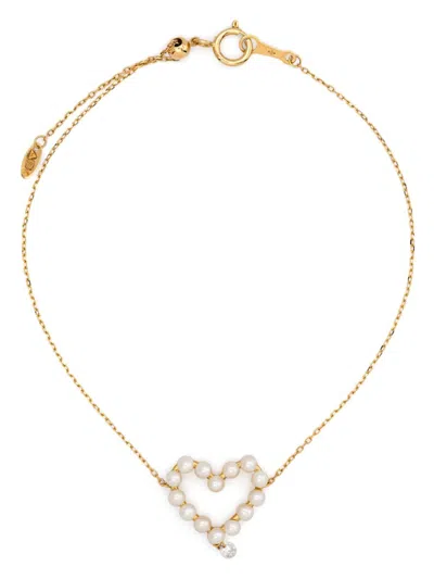 Persée 18k Yellow Gold Diamond And Pearl Bracelet