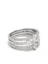 Persée 18kt White Gold Diamond Ring In Silver