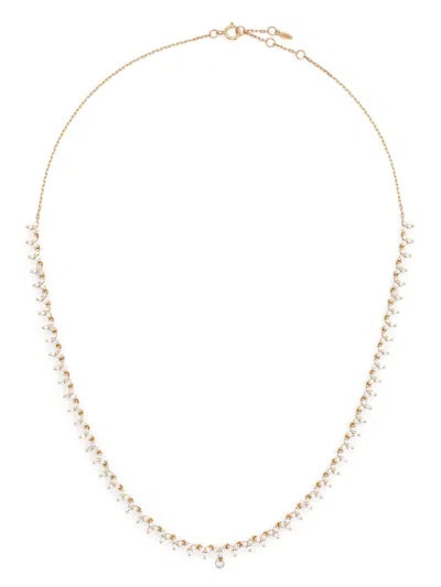 Persée 18kt Yellow Gold Triangle Diamond Tennis Necklace