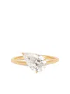 Persée 9k Yellow Gold Iris Diamond Ring In Gold