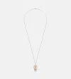 Persée 9kt Gold Locket Necklace With Diamonds In Gold