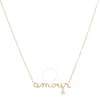 Persée Persee Amour 18k Yellow Gold 0.05 Ct Diamond Necklace