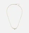 Persée Gradient 18kt Gold Necklace With Diamond And Pearls In Gold
