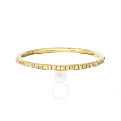 Persée Persee Paris Aphrodite Hanging 18k Gold Ring W. Diamonds & Pearl