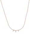 Persée Rose Gold And Diamond 3-stone Danaé Necklace In Rose Gold