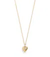 Persée Small Yellow Gold And Diamond Heart Memoria Locket Necklace In Gold