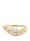 Persée Wave Dome Diamond Ring In Gold