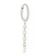 Persée White Gold And Diamond Circle Single Hoop Earring In White