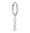 Persée White Gold And Diamond Danaé Single Hoop Earring In White