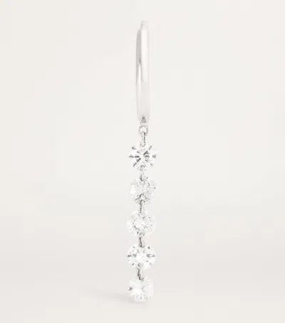 Persée White Gold And Diamond Danaé Single Hoop Earring In Gray