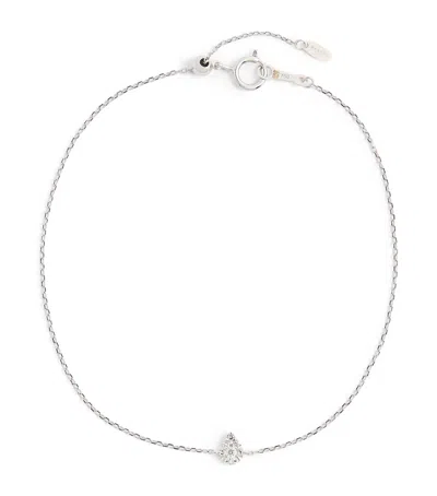 Persée White Gold And Diamond Floating Bracelet In Metallic