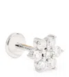 Persée White Gold And Diamond Flower Single Stud Earring In White