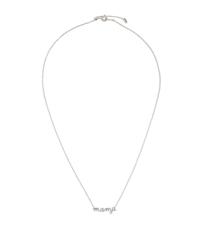 Persée White Gold And Diamond Mama Necklace