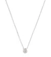 Persée White Gold And Diamond Mini Floating Necklace In White
