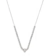 Persée White Gold And Diamond Pear Tennis Necklace In White