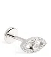 Persée White Gold And Diamond Symbols Eye Single Earring In White