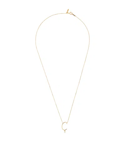Persée Yellow Gold And Diamond Alphabet Necklace