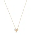 Persée Yellow Gold And Diamond Evil Eye Symbols Necklace In Gold