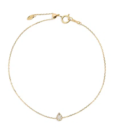 Persée Yellow Gold And Diamond Floating Bracelet