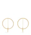 Persée Yellow Gold And Diamond Helios Loop Earrings In Gold