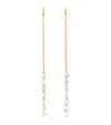Persée Yellow Gold And Diamond Riviere Drop Earrings In Gold