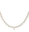 Persée Yellow Gold And Diamond Triangle Tennis Necklace In Gold