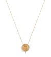 Persée Yellow Gold And Diamond Virgo Medallion Necklace