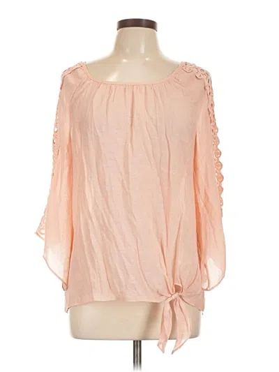 Pre-owned Perseption Concept 3/4 Sleeve Blouse In Pink
