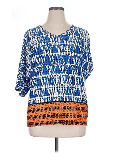 Pre-owned Perseption Concept 3/4 Sleeve T-shirt In Blue