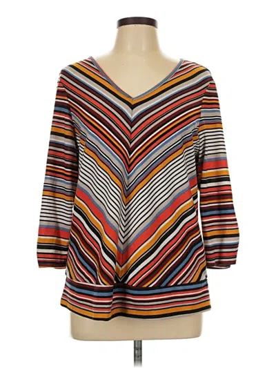 Pre-owned Perseption Concept 3/4 Sleeve T-shirt In Orange
