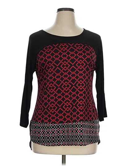Pre-owned Perseption Concept 3/4 Sleeve T-shirt In Red