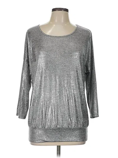 Pre-owned Perseption Concept 3/4 Sleeve T-shirt In Silver
