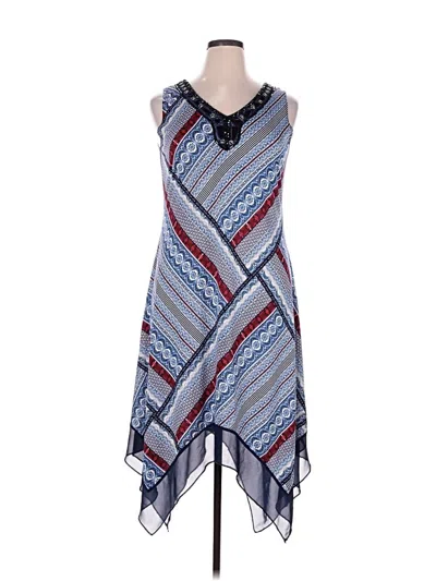 Pre-owned Perseption Concept Casual Dress In Blue