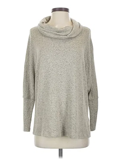 Pre-owned Perseption Concept Long Sleeve Top Gray Cowl Neck Tops