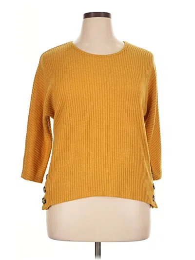 Pre-owned Perseption Concept Pullover Sweater In Yellow