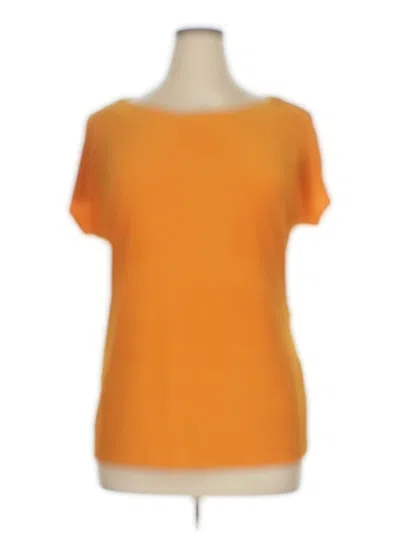 Pre-owned Perseption Concept Short Sleeve Top Orange Boatneck Tops