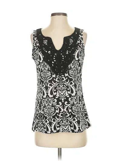 Pre-owned Perseption Concept Sleeveless Blouse In Black