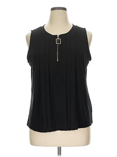 Pre-owned Perseption Concept Sleeveless Blouse In Black