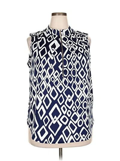 Pre-owned Perseption Concept Sleeveless Blouse In Blue