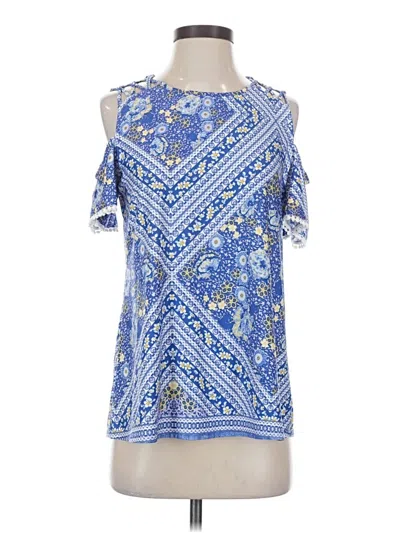 Pre-owned Perseption Concept Sleeveless Blouse In Blue