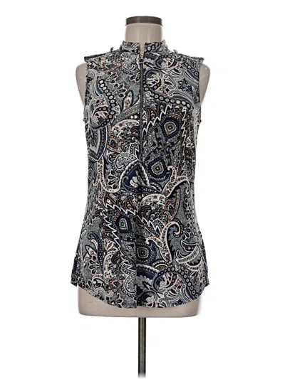 Pre-owned Perseption Concept Sleeveless Blouse In Blue