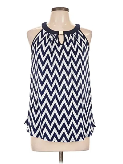 Pre-owned Perseption Concept Sleeveless Blouse In Blue