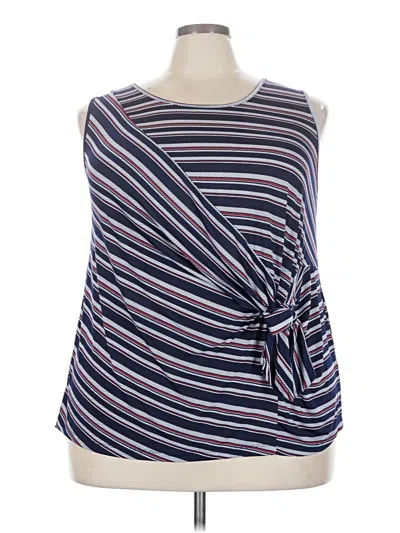 Pre-owned Perseption Concept Sleeveless Blouse In Blue