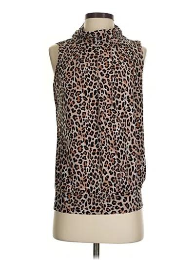 Pre-owned Perseption Concept Sleeveless Blouse In Brown
