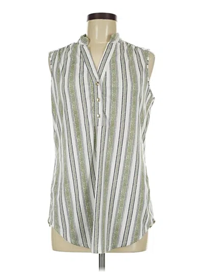 Pre-owned Perseption Concept Sleeveless Blouse In Green