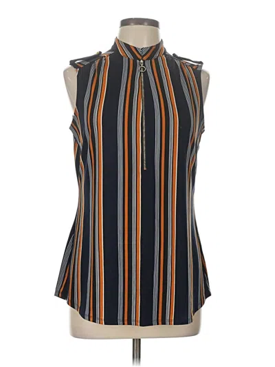 Pre-owned Perseption Concept Sleeveless Blouse In Orange