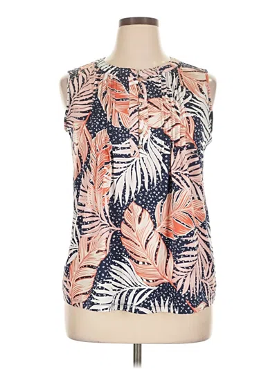 Pre-owned Perseption Concept Sleeveless Blouse In Orange