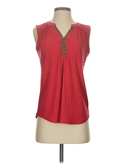 Pre-owned Perseption Concept Sleeveless Blouse In Red