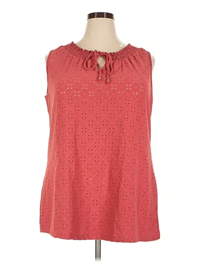Pre-owned Perseption Concept Sleeveless Blouse In Red